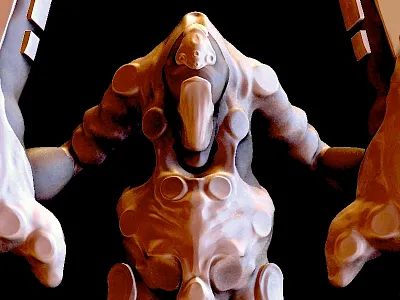 Untitled Mech In Progress 3d armor cg mech render sculpt zbrush