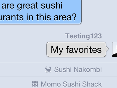 Sushi Recommendations blue ios localuncle