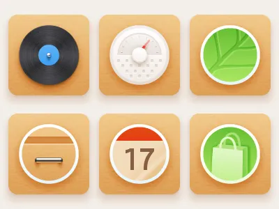 Elegant calendar file gallery ios manager music radio store ui