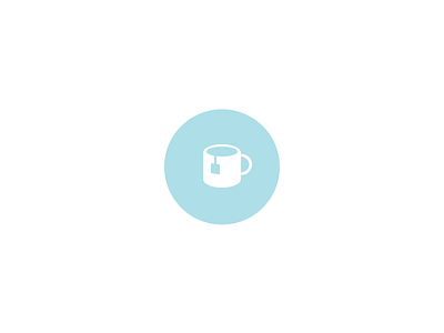 Teacup Icon blue cup icon practice tea