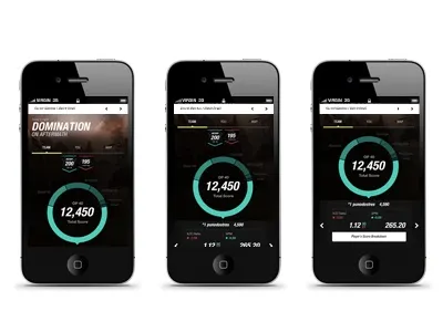 Mobile Screens from COD Elite app black cod cool design flat green images interactive ipad maps type war white