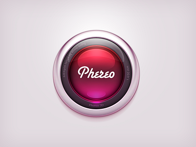 Phereo3D WIP app colors design icon illustration ios lense logo phereo redesign round sharp shine texture vector