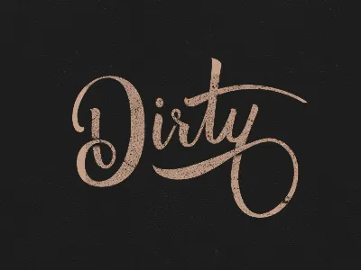 Dirty dirty edm illustrator lettering logotype pentel color brush texture type typography vector