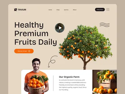 UI/UX Design for Premium Fruit Delivery Website branding delivery food fresh fresh vegetables fruit healthy homepage landing page marketplace minimal oraganic order techwitpro ui uiux design ux vegetables web design website design