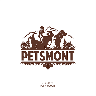 PETSMONT - logo animal logo natural pet pet food veterinarian