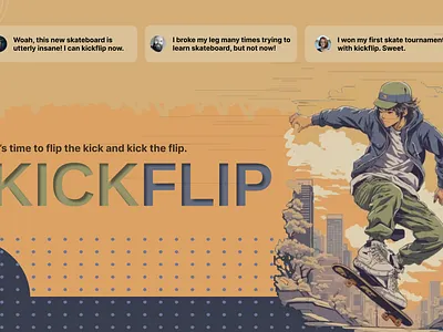 Kickflip Web UI Design... illustration ui