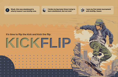 Kickflip Web UI Design... illustration ui