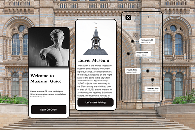 Museum Guide App UI Design... icon typography ui