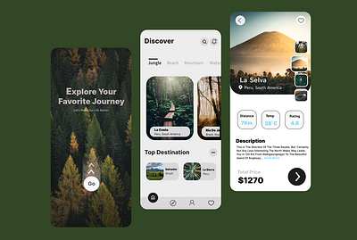 Travel Finder App UI Design... branding icon location ui