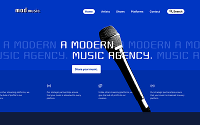 Web Music Landing Page UI Design... illustration logo typography ui