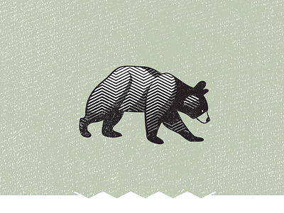 RadFive Mark bear branding chevron illustration logo mark personal mark tweed