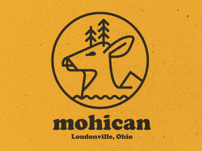 Mohican design illustration logo mark yellow