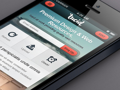 Lucid Iphone App UI Kit app iphone kit lucid ui