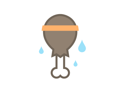 Sweatin' off the drumsticks. drumstick headband icon illustration sweat thanksgiving turkey turkey leg