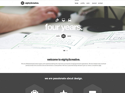 eighty3creative website clean helvetica home minimal simple web wordpress