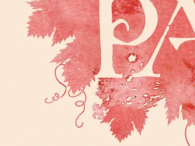 Chrv brush grapes lettering rollup white wine