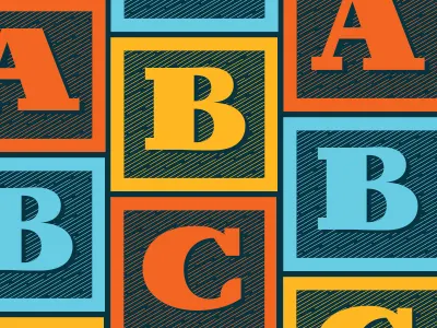ABC Pattern abc colour design grid letters line pattern retro texture type typography vintage wood