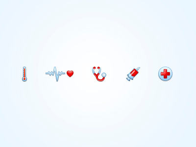 Doctor icon set blue doctor heart rate heartbeat icon icon set icons red red cross stethoscope thermometer