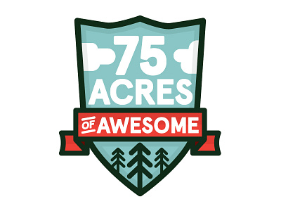 75 Acres badge design icon iconography illustration