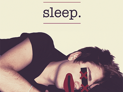 Sleep character cover design mix music sleep type typography