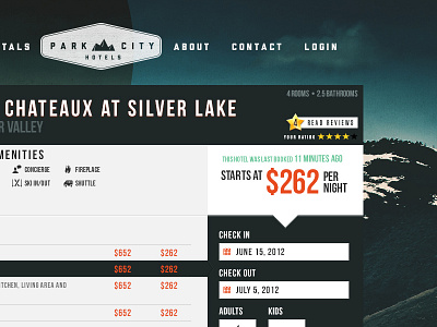 Park City Hotels 2 logo web web design