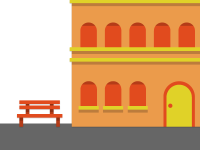 Bench bench building graphic house icon illustration office vector