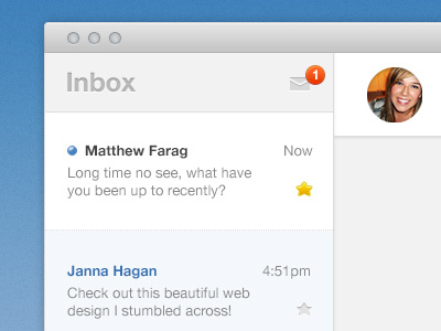 Email Client email email client inbox interface message notification ui