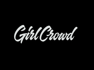 GirlCrowd black calligraphy custom hand hand writing lettering logo script scripty typography