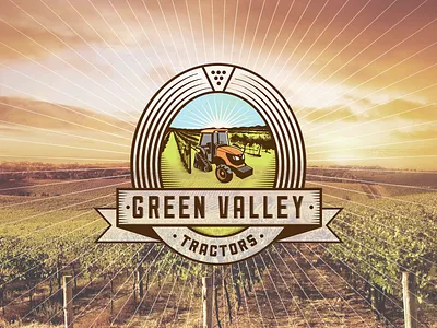 Green Valley Tractors green logo tractor valley
