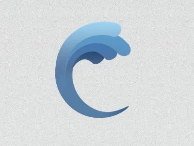 creative mixing logo water wave