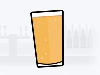 Cheers! beer flat design illustration simple