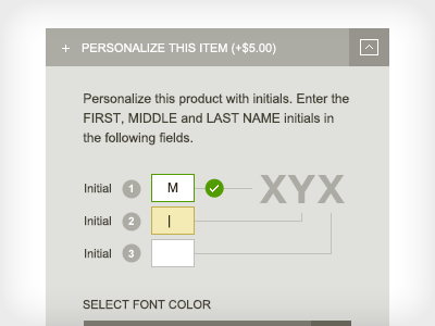 Personalize Dropdown drop down ecommerce field form magento minimalist simple