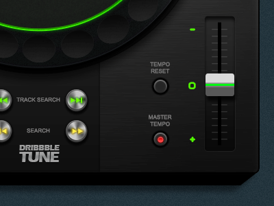 CDJ preview button cdj dribbble led slider tune ui user interface