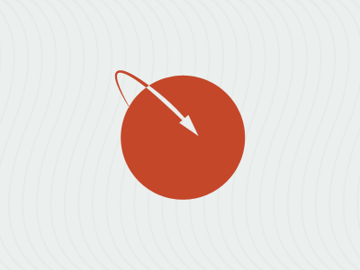 Suborbital arrow grey lines logo red