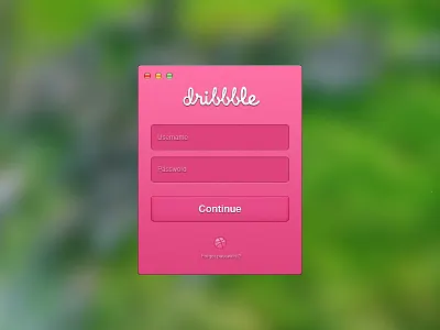 Dribbble login dribbble login pink