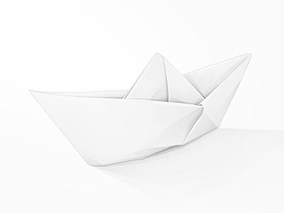 Paddle Logo icon icons identity logo origami origami boat yp © yoga perdana