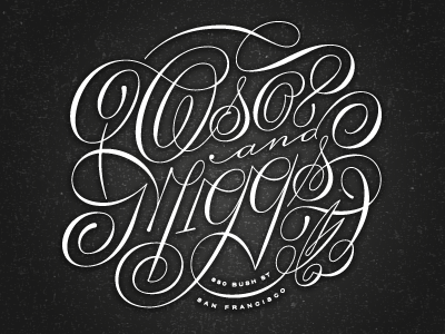 Oso & Miggs friends of type high contrast lettering script