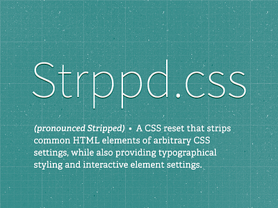 Strppd.css code css meyer reset strppd