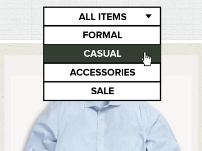 Hover Menu dropdown ecommerce hover menu