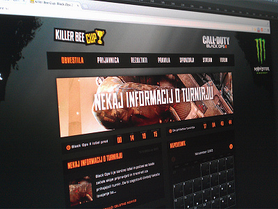 KillerBee Cup Website black ops coding css design html javascript killerbee php website