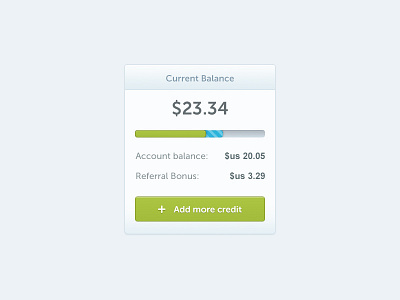 Current balance balance blue green ui web ui webapp