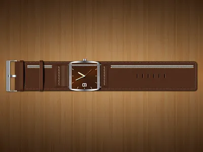 My Leather Watches with zipper @2x brown digital painting leather photoshop watches zipper