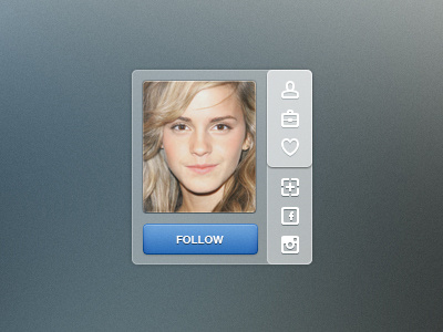 Mini profile blue button emma media mini photo profile social socialmedia watson window