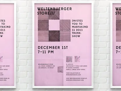 Marfakind edmondsans pink poster