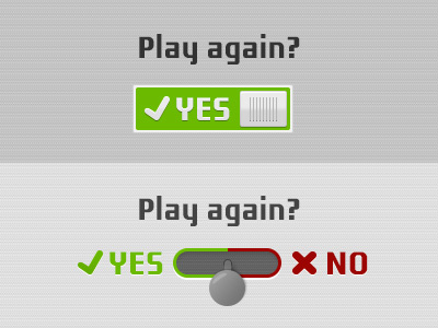 Yes / No Toggles game no play switch toggle ui yes