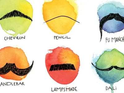 Mustaches drawing illustration mustache sharpie watercolor