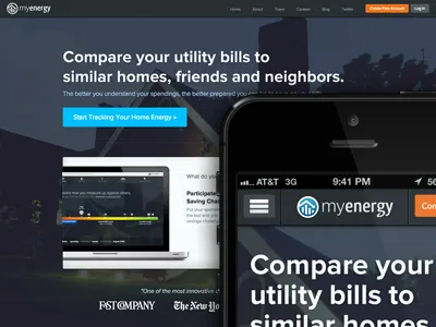 MyEnergy.com Facelift #Energy #Design energy home home energy homepage mobile myenergy redesign utility bills