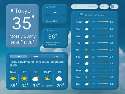 Global Weather Forecast App Landing Page UI Design... figma global icon ui weather