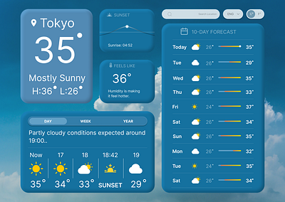 Global Weather Forecast App Landing Page UI Design... global icon typography ui weather