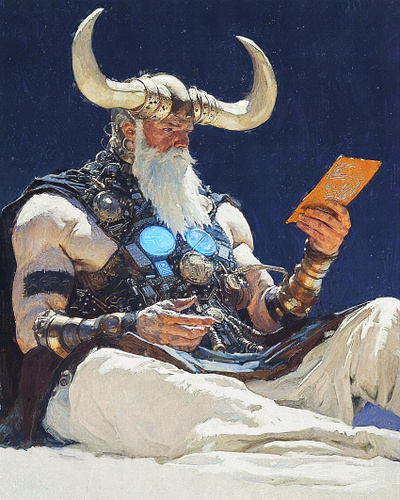 Behold 'Thor'—a portrayal of Thor as a futuristic Viking mythology art